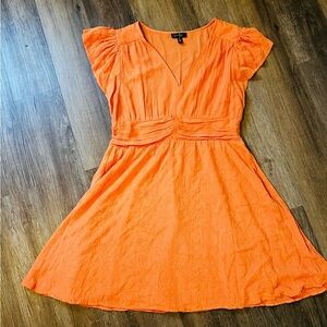 Jessica Simpson Orange Floral Design Dress